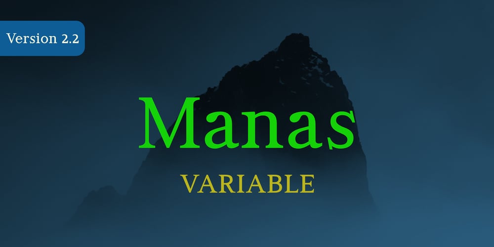 Manas VF font