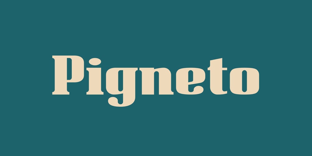 Pigneto font