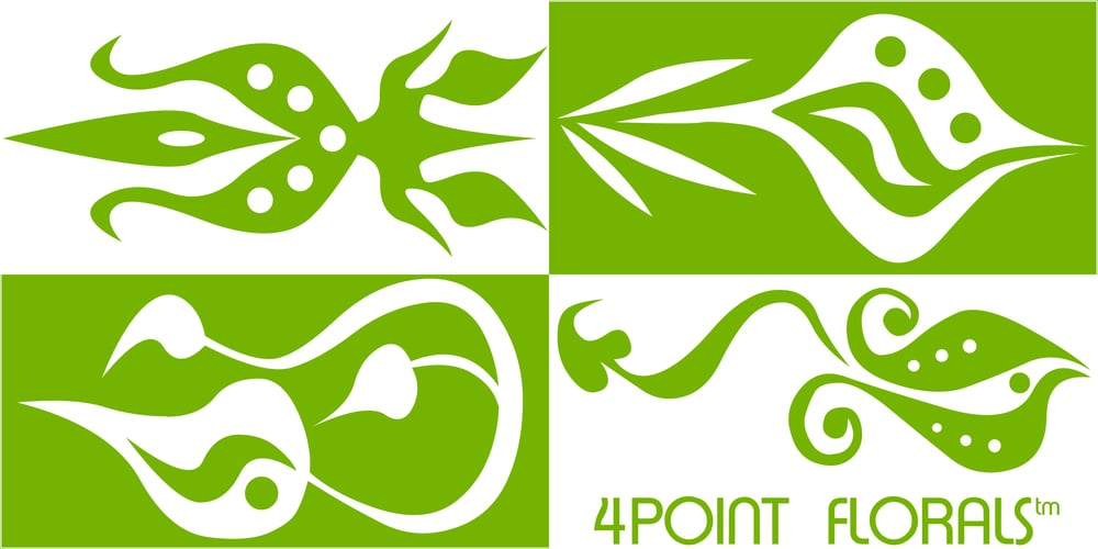 4 Point Florals font