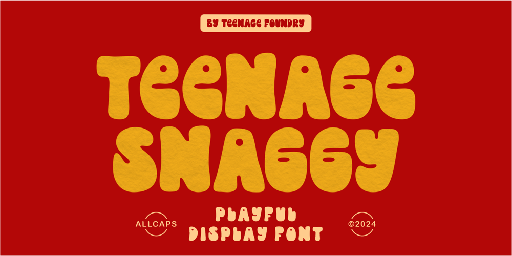 Teenage Snaggy font