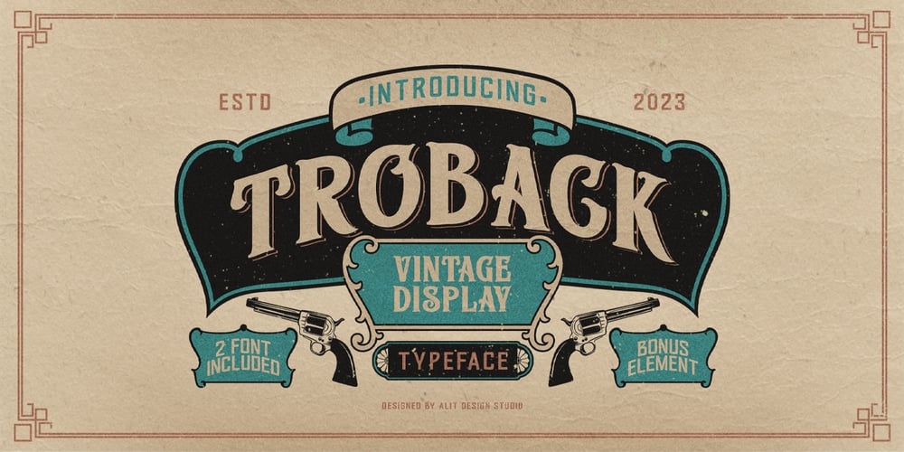 Troback regular font