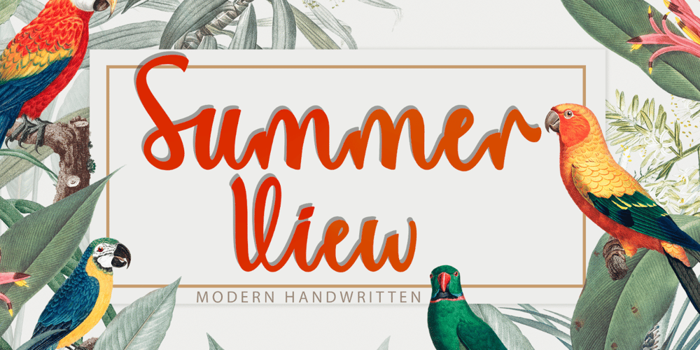 Summer View font
