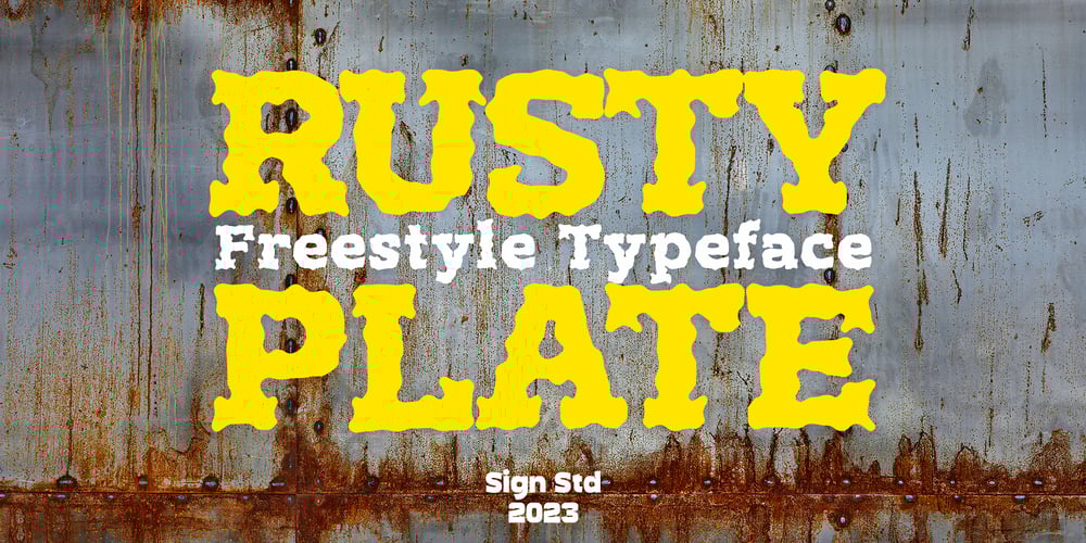 Rusty Plate font