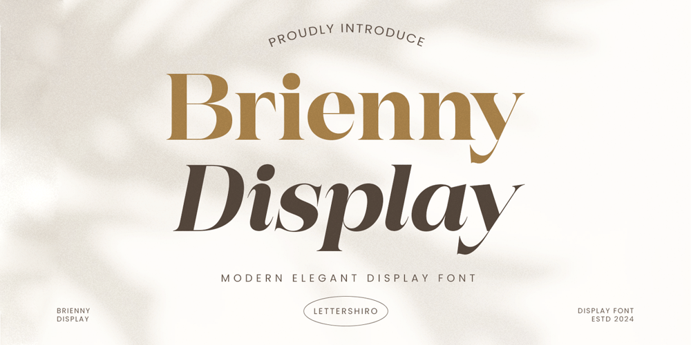 Brienni Display Branding font