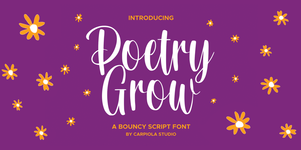 Poetry Grow font