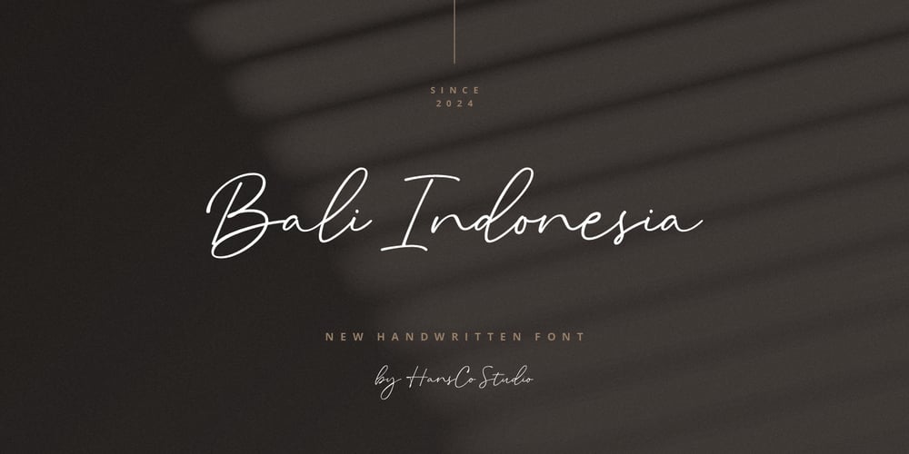 Bali Indonesia font