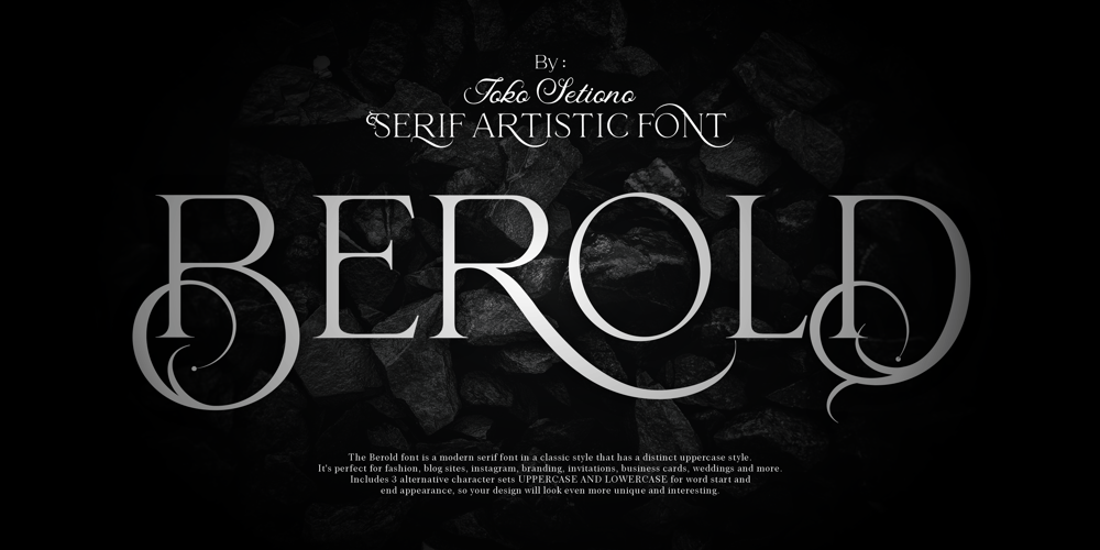 Berold Artistic font