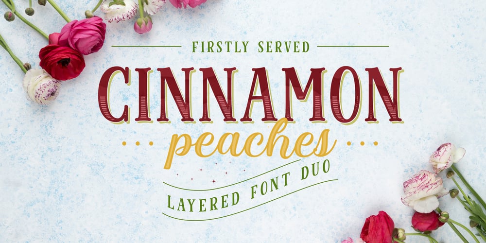 Cinnamon Peach font