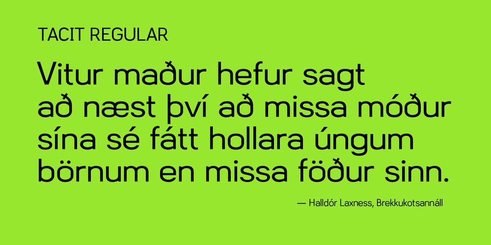Tacit font