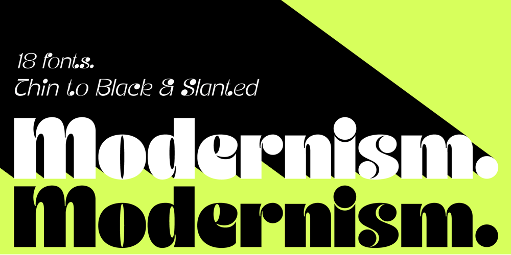 Jt Modernism font