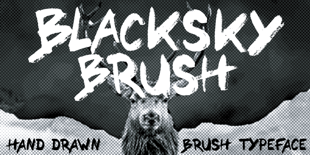 Blacksky Brush font