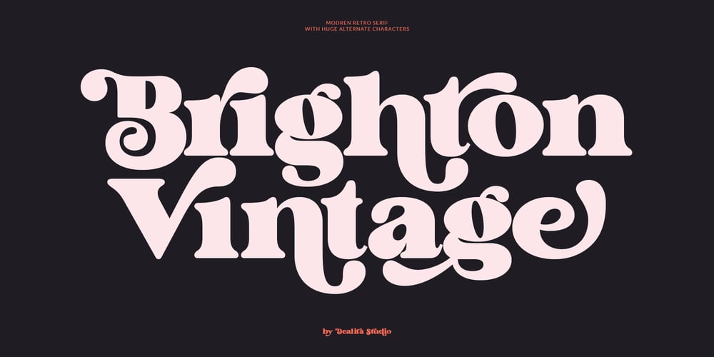 Brighton vintage font