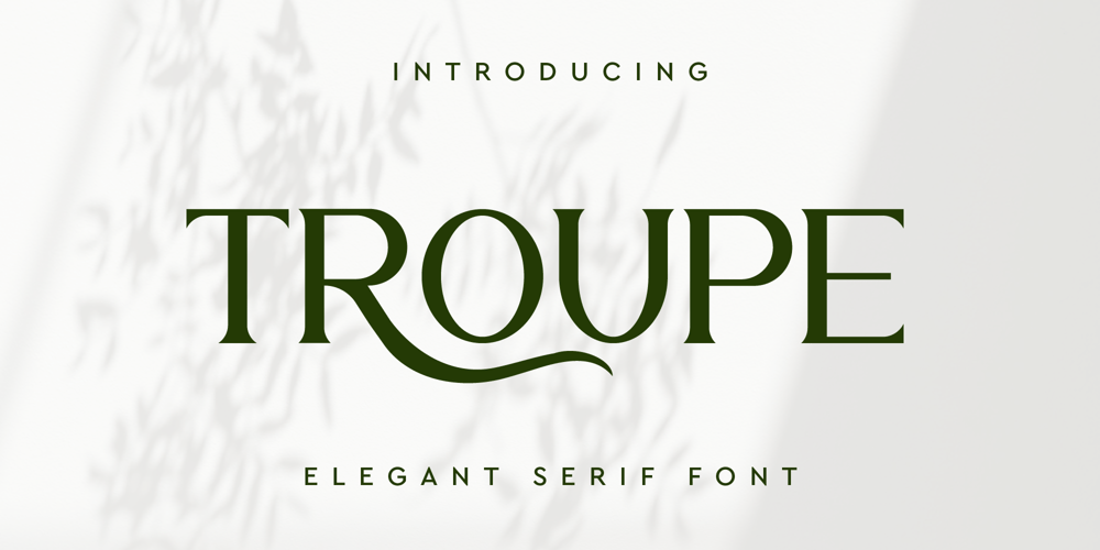 Troupe font