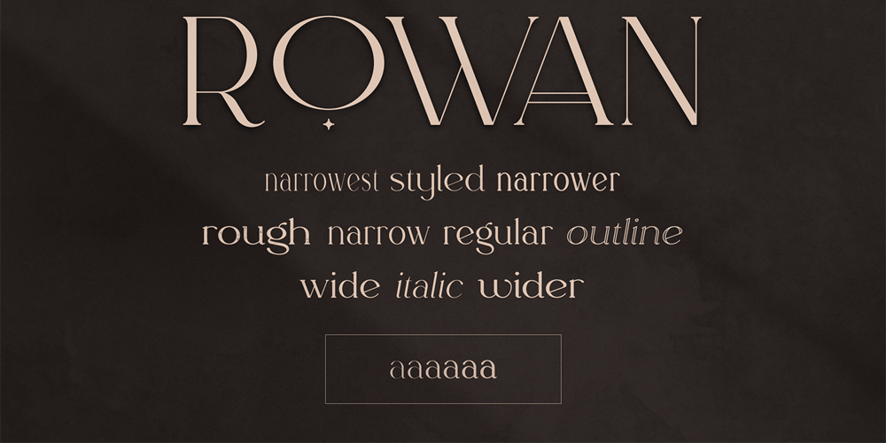 Rowan font