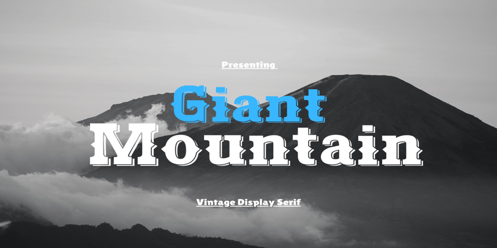 Giant Mountain font