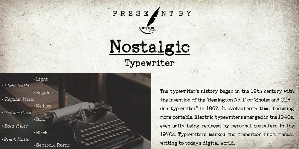Nostalgic Typewriter font