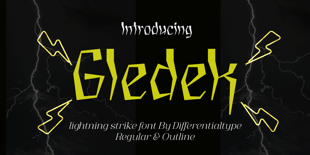 Gledek font