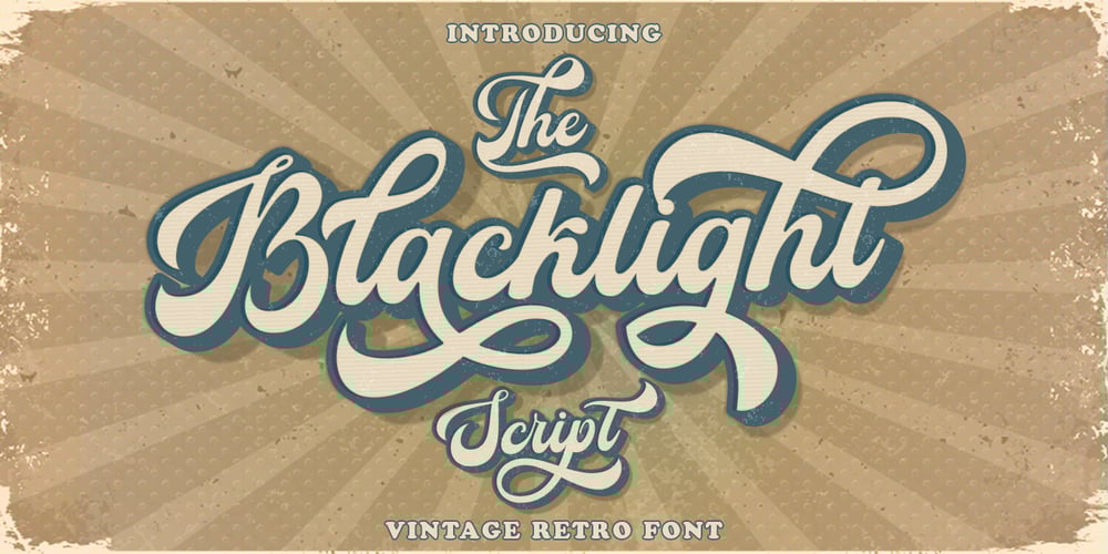 The Blacklight Script font