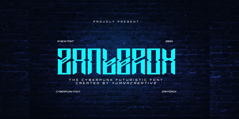 Zanterox font