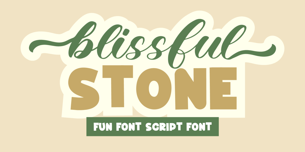 Blissful Stone font
