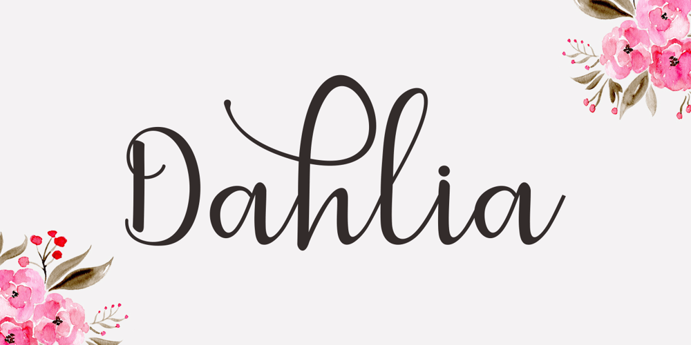 Dahlia script font