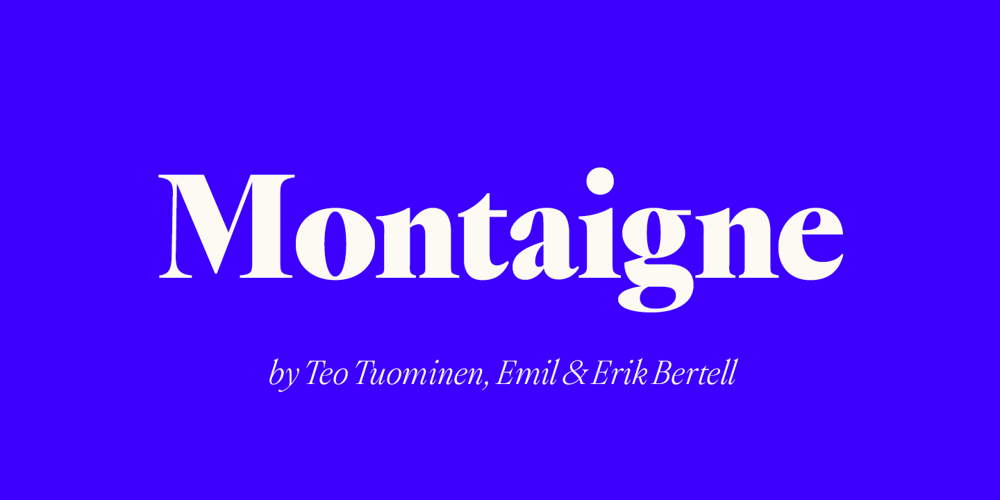 Montaigne font