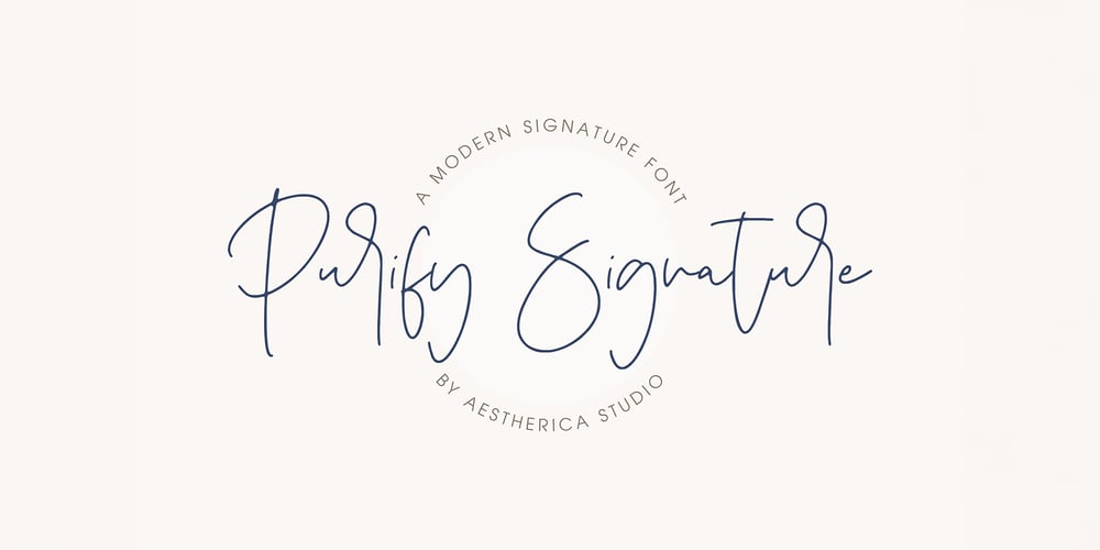 Purify Signature font
