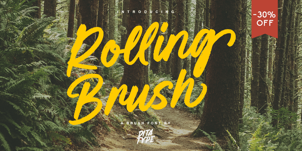 Rolling Brush font
