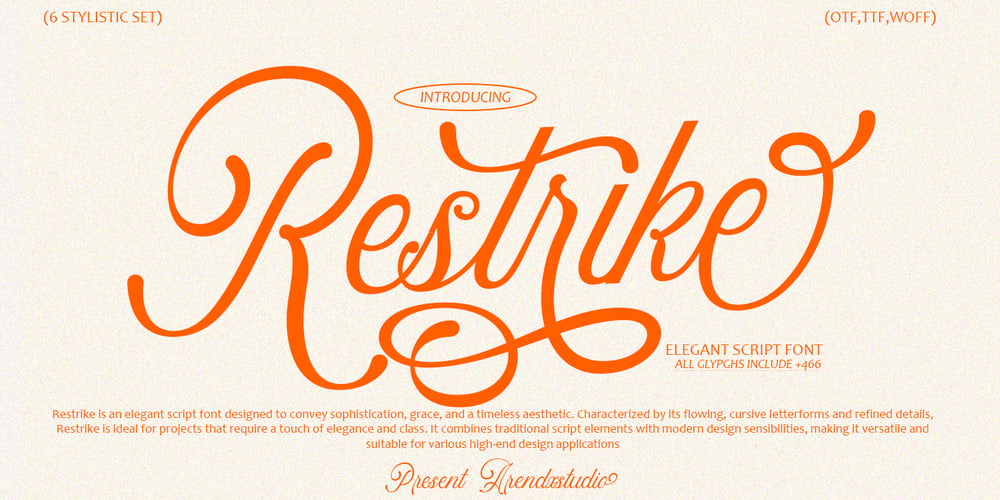 Restrike font