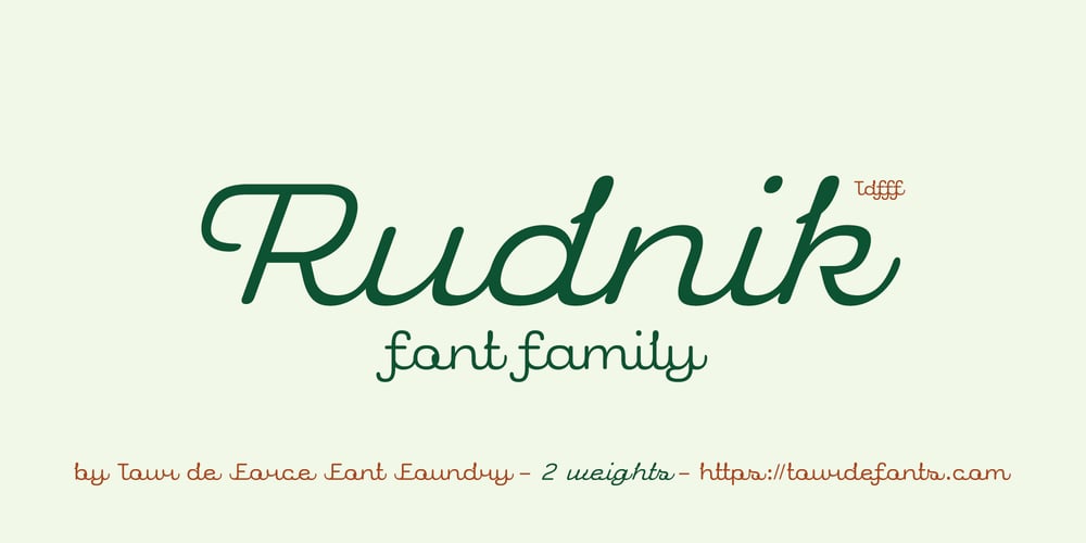 Rudnik font