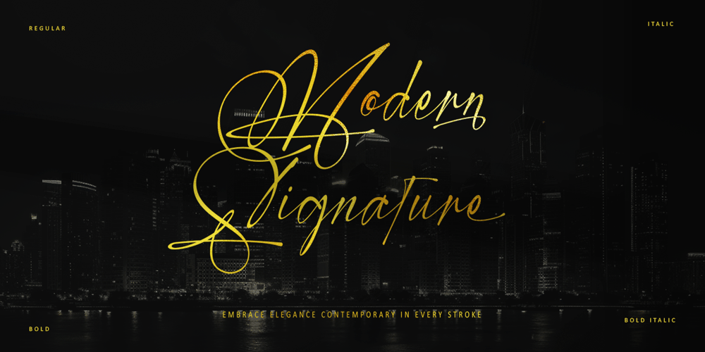 Modern Signature font