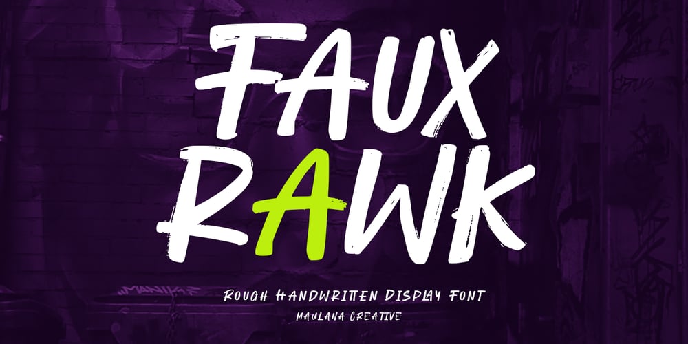 Fauxrawk font