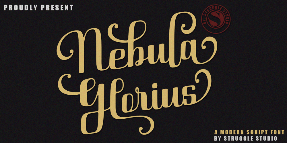 Nebula Glorius font