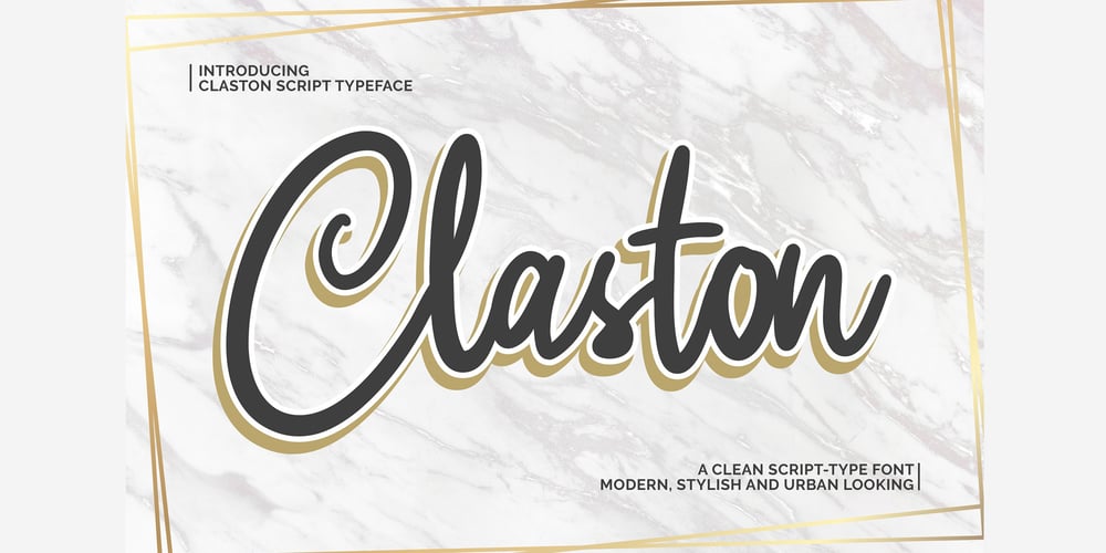 Claston Script font