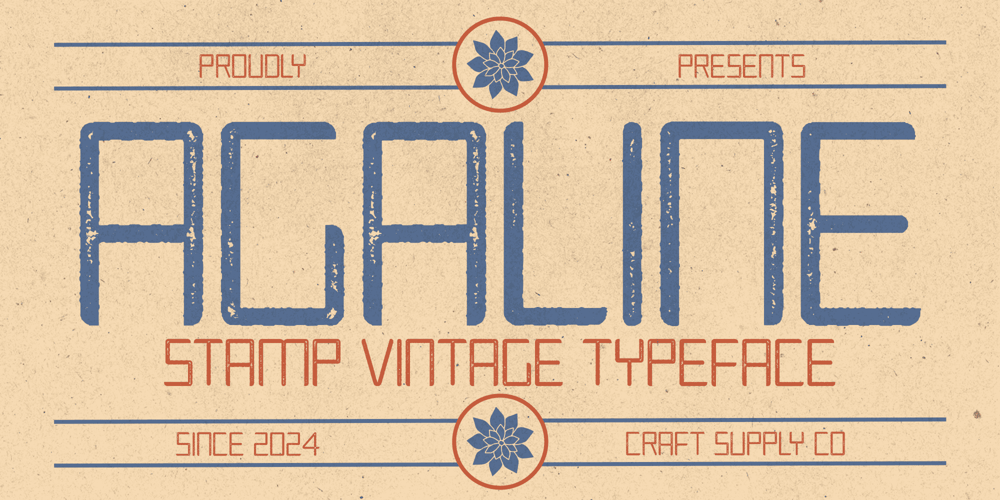Agaline Stamp font