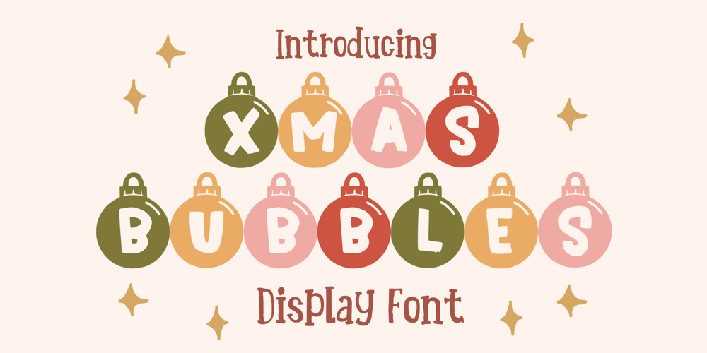 Xmas Bubbles font