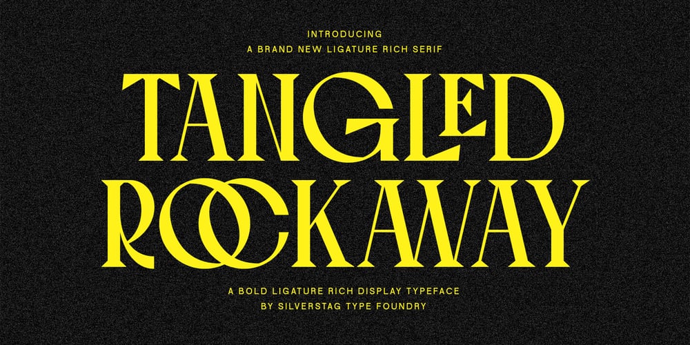 Tangled Rockaway font