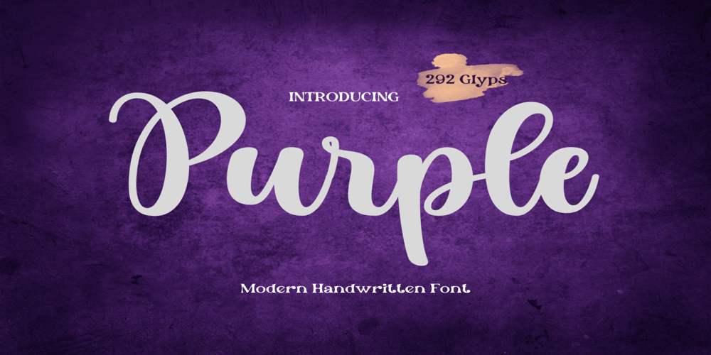 Purple font