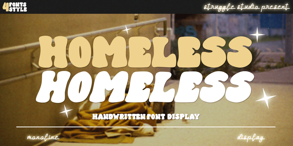 Homeless font