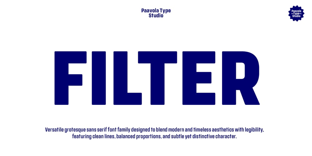 PT Filter font