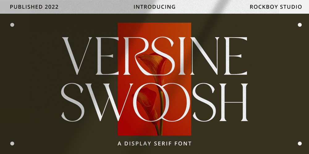 Versine Swoosh font