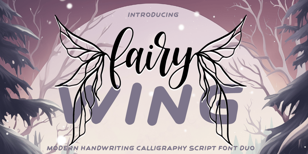 Fairy wing font