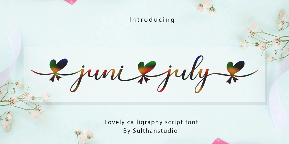 Juni july font