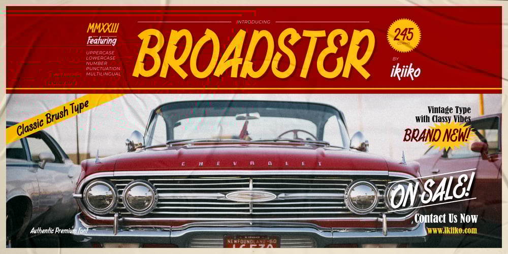 Broadster font