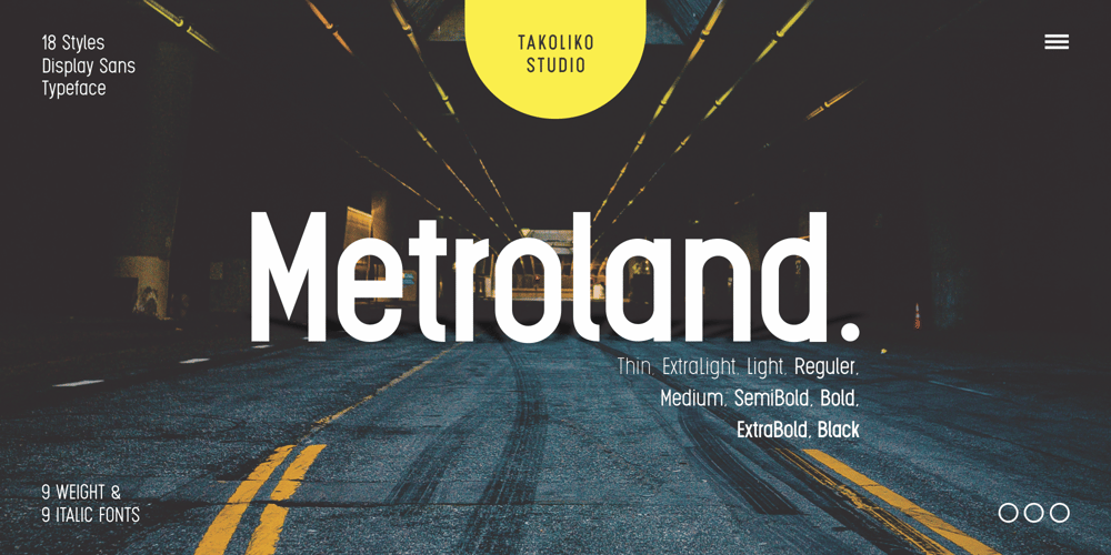 Metroland font