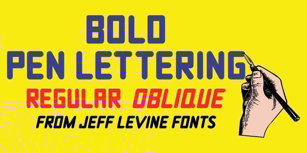 Bold Pen Lettering JNL font