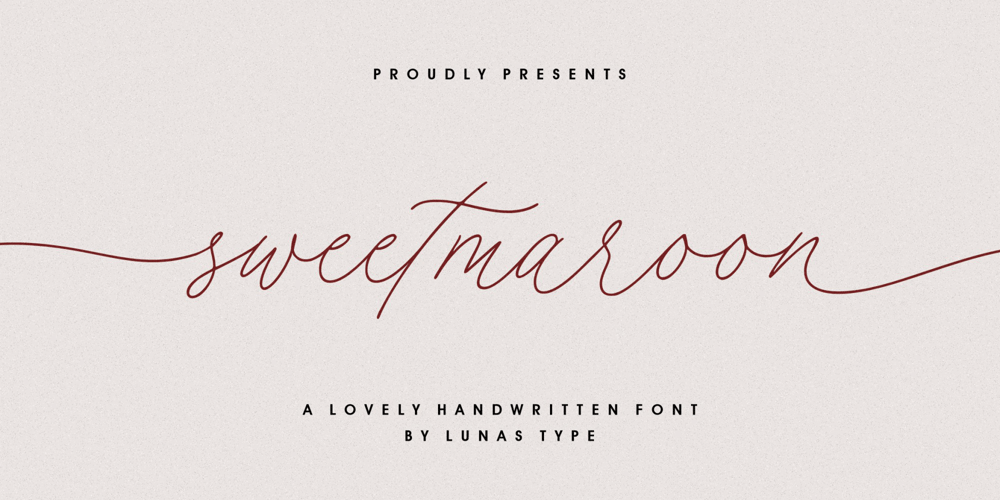 Sweetmaroon font