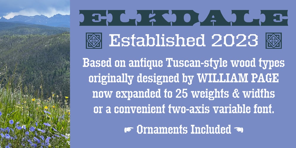 Elkdale font