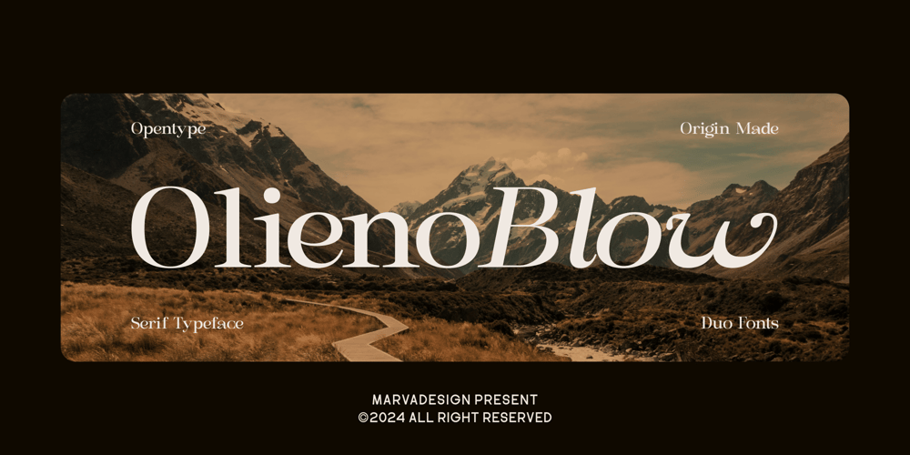 Olieno Blow font