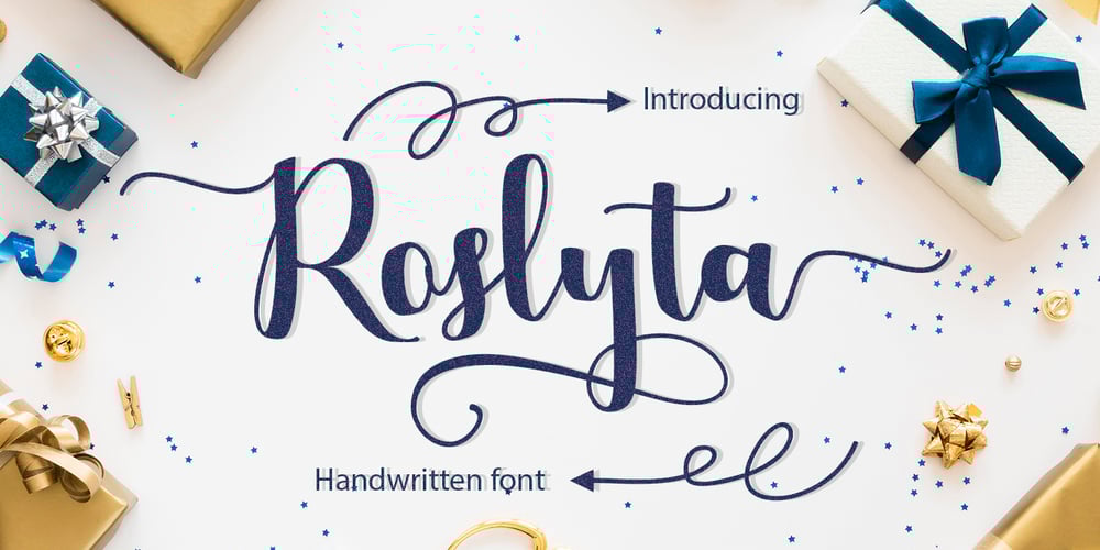 Roslyta script font